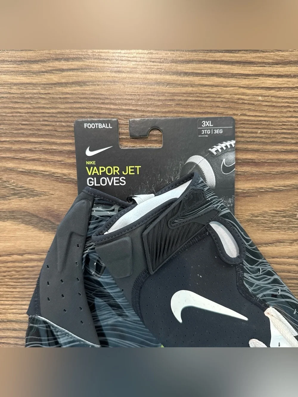 Size 3XL Nike Vapor Jet 5.0 Football Gloves Black/White PGF659-091 - NEW